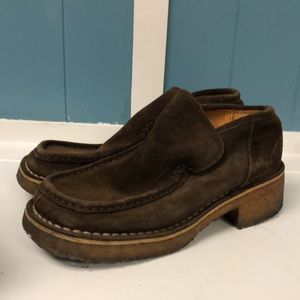 Saya Japanese brown suede leather Japan size 23 made in Japan Rare